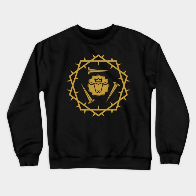 Lamb of God in a crown and framed with a crown of thorns Crewneck Sweatshirt by Reformer
